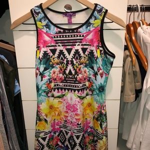 Tropical Flower and Pattern Dress